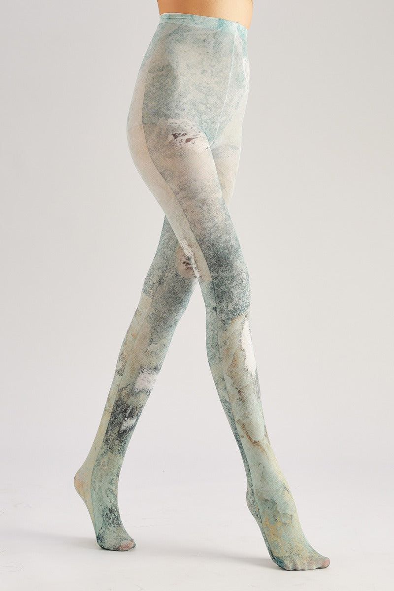 Vintage Ripped Jeans Print Tights with high elasticity and compression,shaping fit and ideal for weddings, parties, ethnic outfits, and street fashion