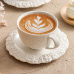 Rock Texture Ceramic Coffee Cup & Saucer Set for Espresso and Latte