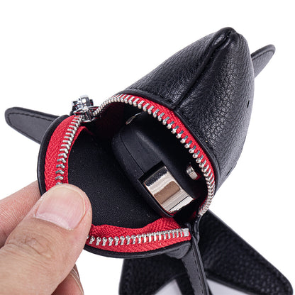 Shark Shaped Key Case – Creative Cowhide Key Holder & Bag Pendant