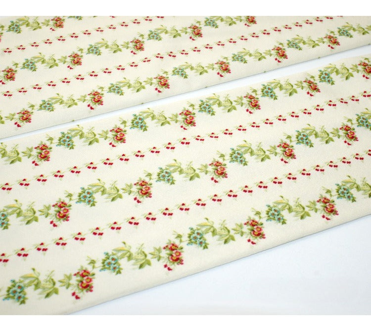 Flower Stripes Opaque Tights