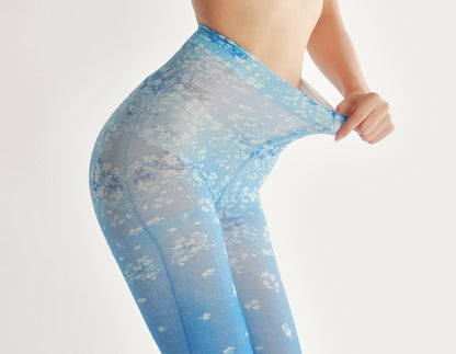 Snow Flake Flower Tights with high elasticity and compression,shaping fit and ideal for weddings, parties, ethnic outfits, and street fashion