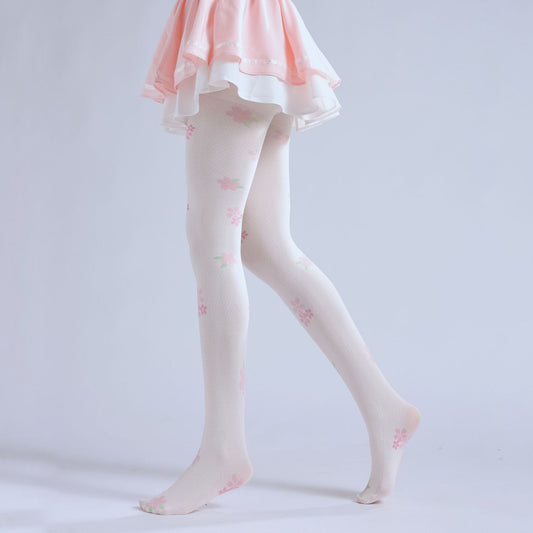 Sweet Sakura Tights with high elasticity and shaping fit, suitable for events, cosplay, street style, and gifting girls at Christmas