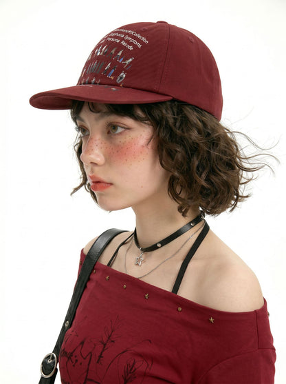 Unisex Retro Letter Baseball Cap