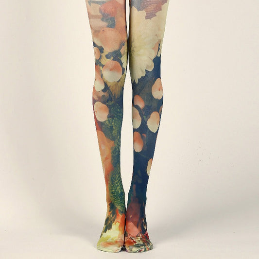Victorian Oil Painting Tights with high elasticity and compression,shaping fit and ideal for weddings, parties, ethnic outfits, and street fashion