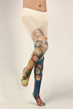 Victorian Oil Painting Tights with high elasticity and compression,shaping fit and ideal for weddings, parties, ethnic outfits, and street fashion