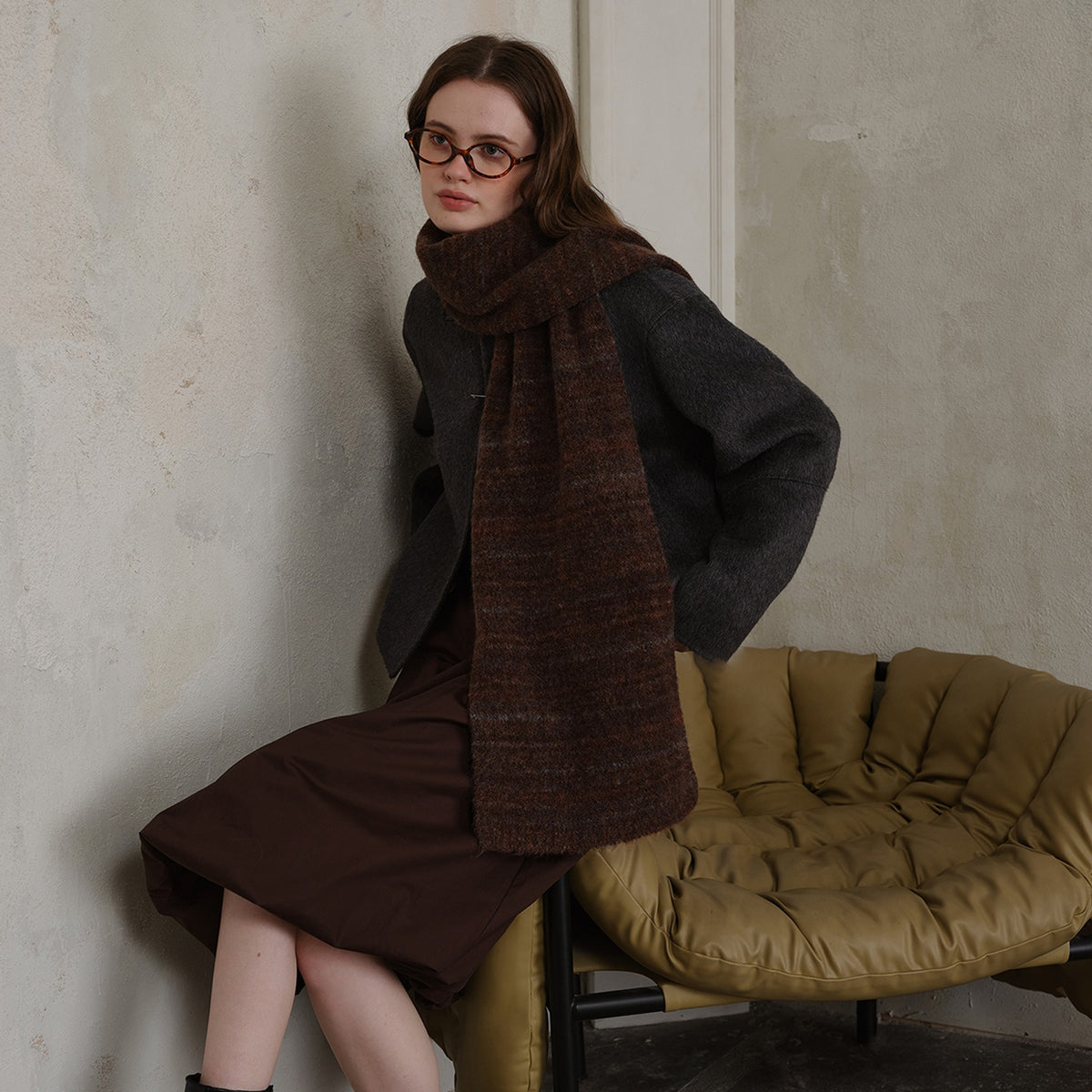 Vintage Style Women Wool Scarf-Grainvity