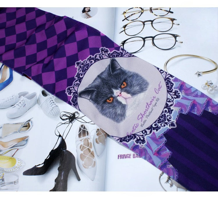 Vintage Cartoon Plaid Cat Tights