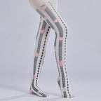 Vintage Lace Tights with high elasticity and compression,shaping fit and ideal for weddings, parties, ethnic outfits, and street fashion