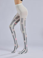 Vintage Lace Tights with high elasticity and compression,shaping fit and ideal for weddings, parties, ethnic outfits, and street fashion