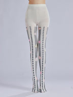 Vintage Lace Tights with high elasticity and compression,shaping fit and ideal for weddings, parties, ethnic outfits, and street fashion