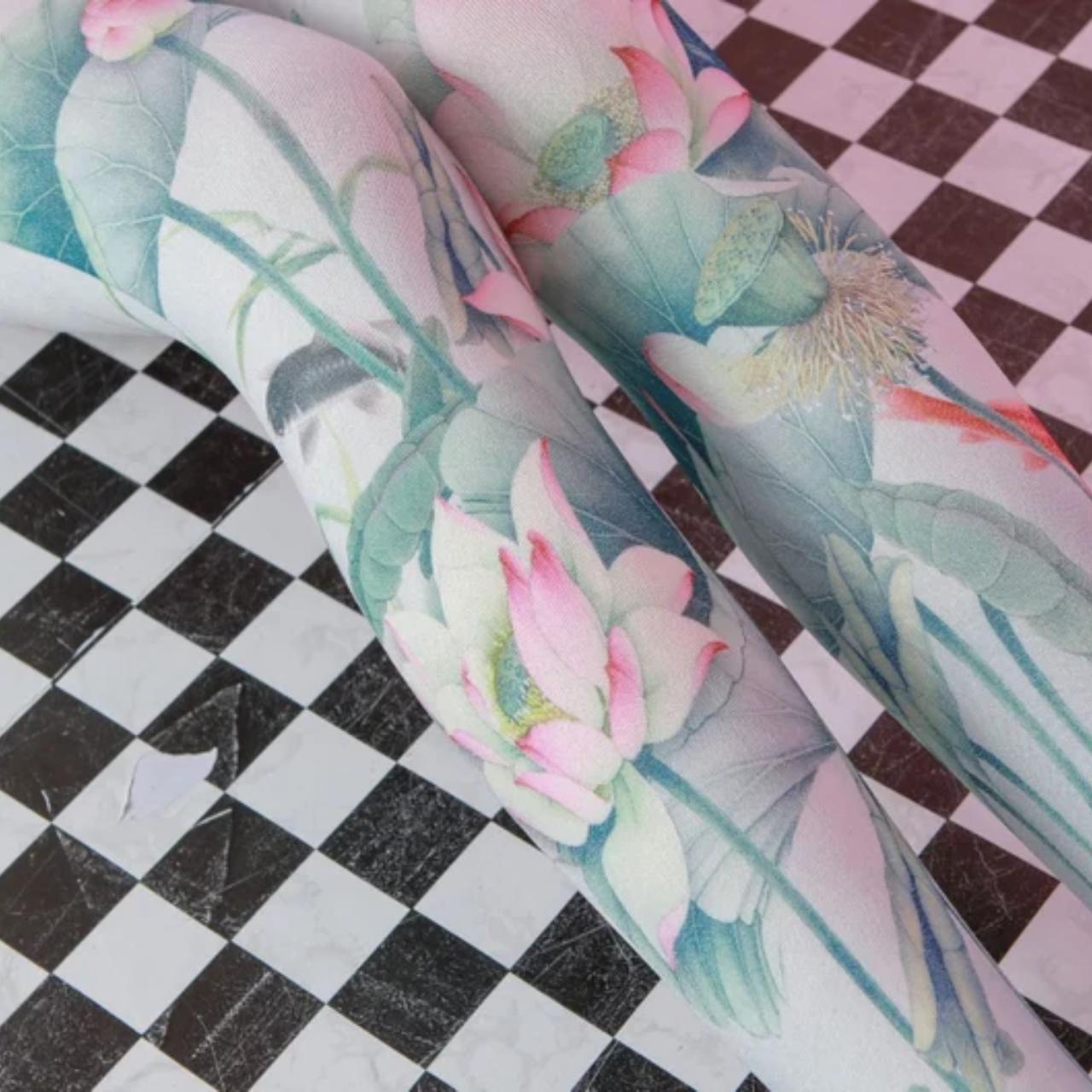 Vintage Lotus and Lucky Fish Tights