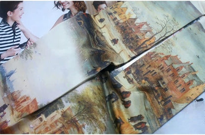 Vintage Oil Painting Print Tights