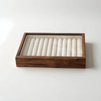 Walnut Sliding Jewelry Display Case