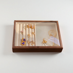 Walnut Sliding Jewelry Display Case