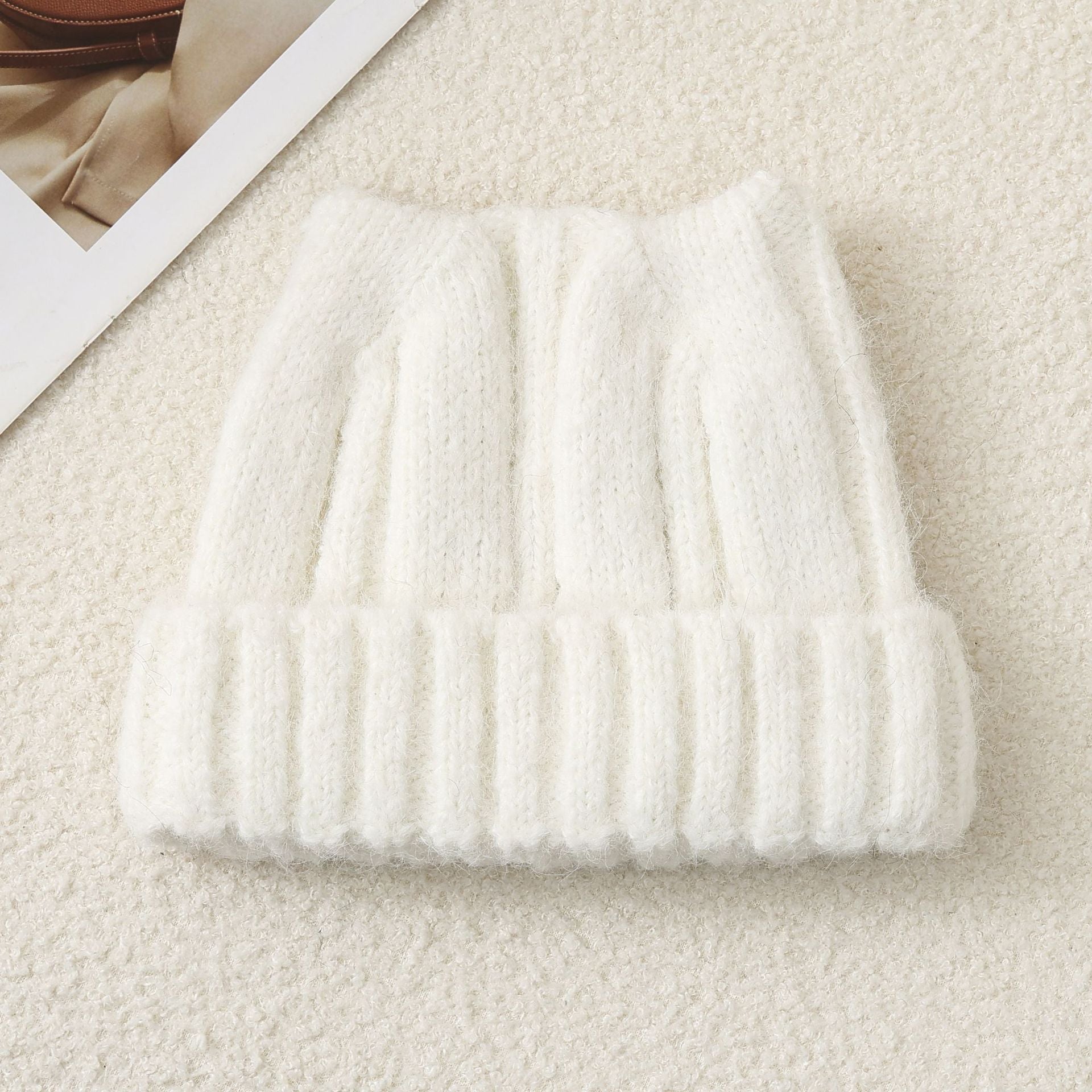 white women kitty cap cat hat woolen in winter for warm