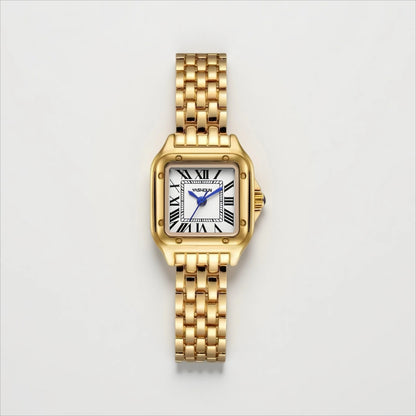 Women Gold Watch Square