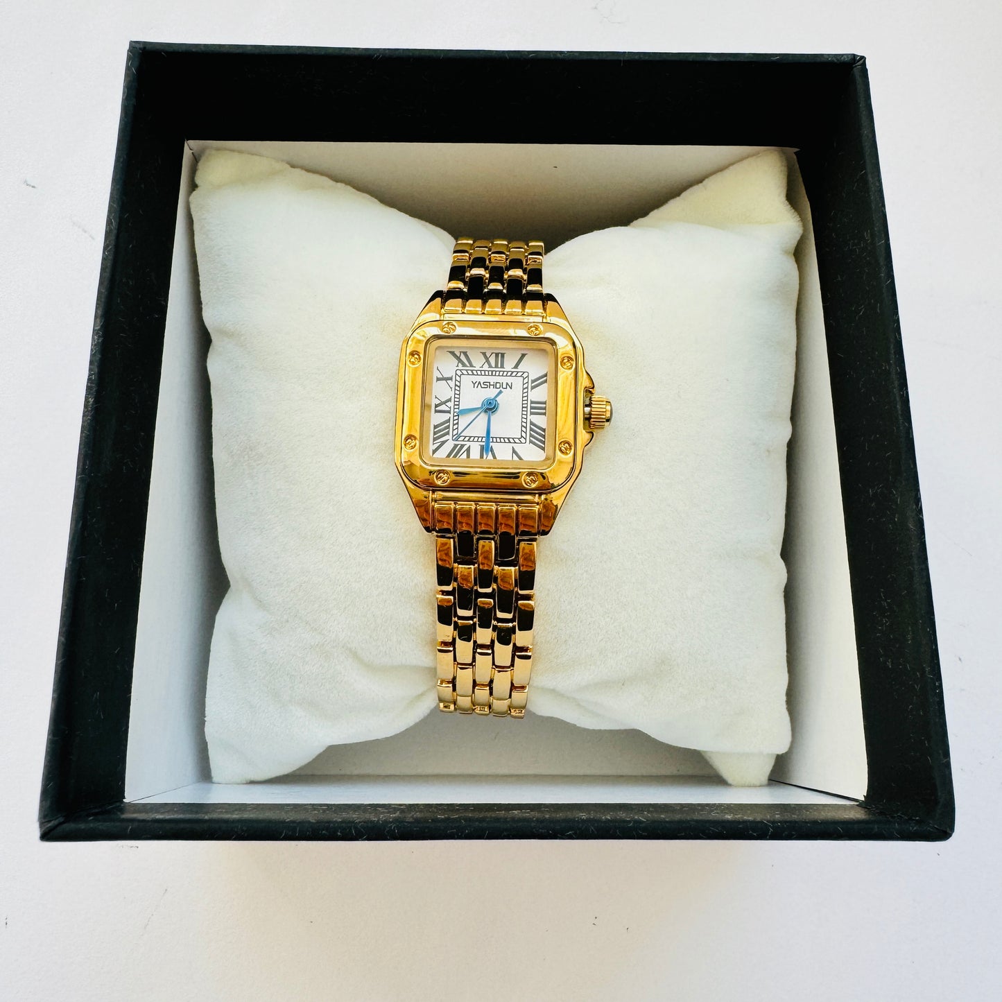 Women Gold Watch Square
