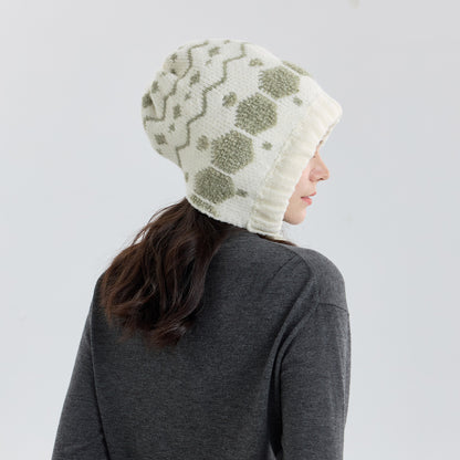 Women Nordic Strap Hat Gray Woolen