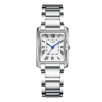 Women Quartz Tank Watch Stainless Steel