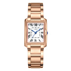 Women Quartz Tank Watch Stainless Steel