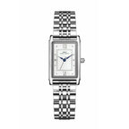 Women Retangular Silver Watch