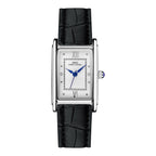 Women Retangular Silver Watch
