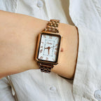 Women Tank rose gold watch