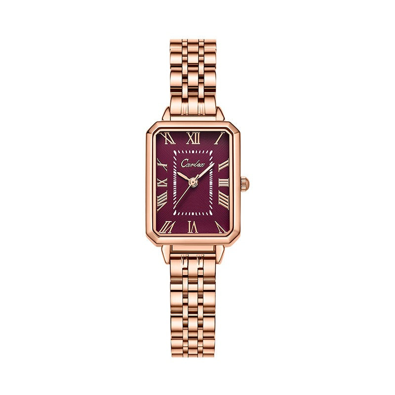 Women Tank rose gold watch