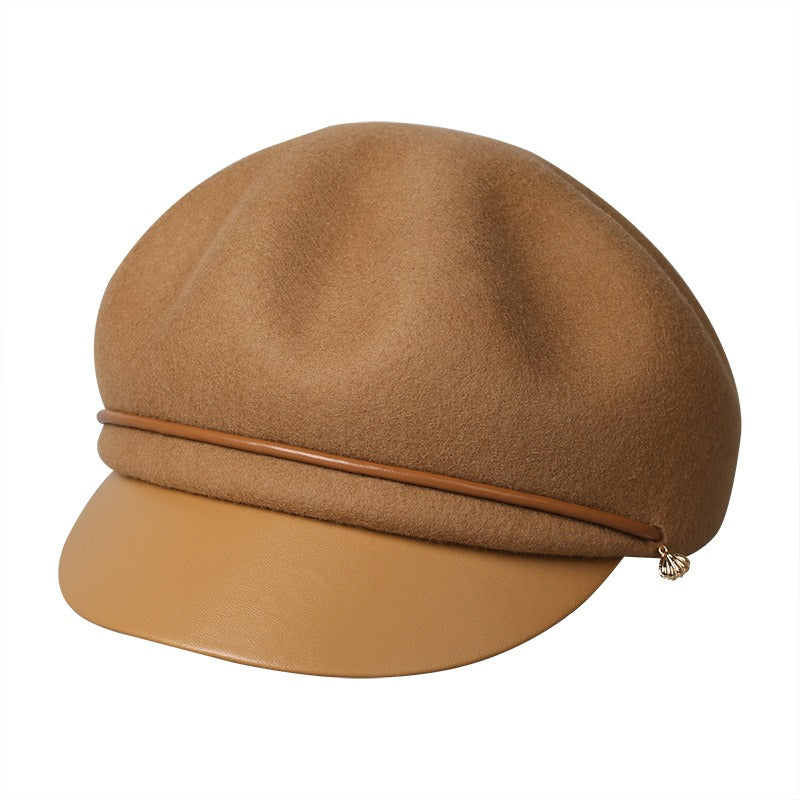 Women's Wool Baker Boy Hat-Grainvity