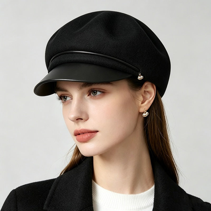 Women's Wool Baker Boy Hat-Grainvity