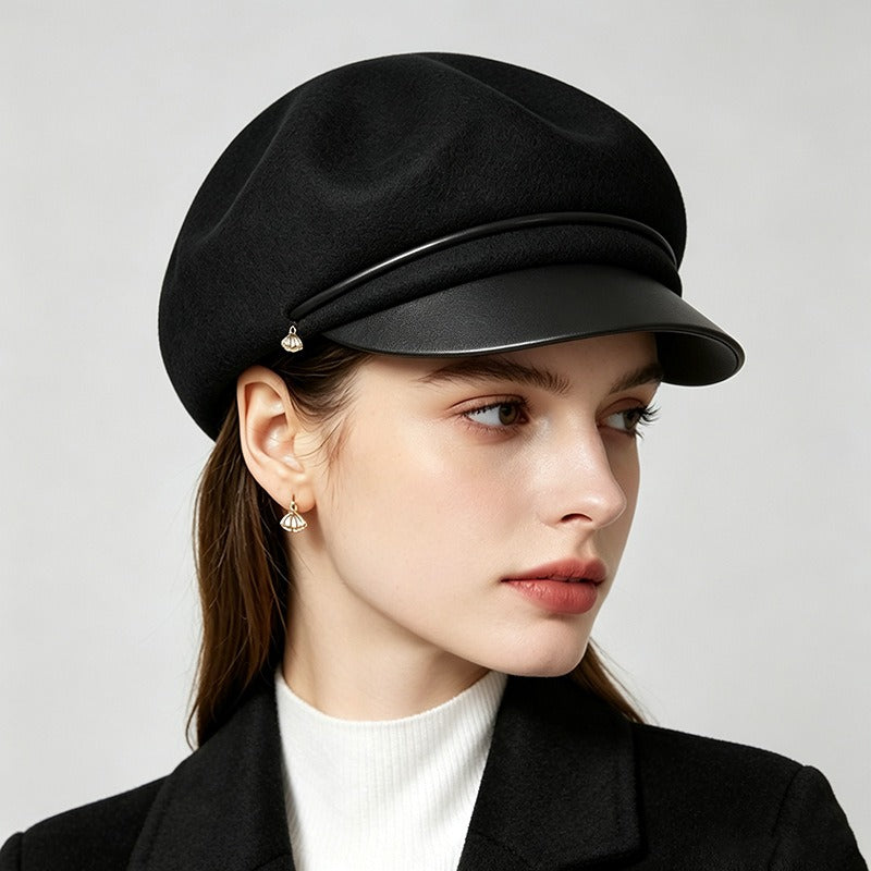 Women's Wool Baker Boy Hat-Grainvity