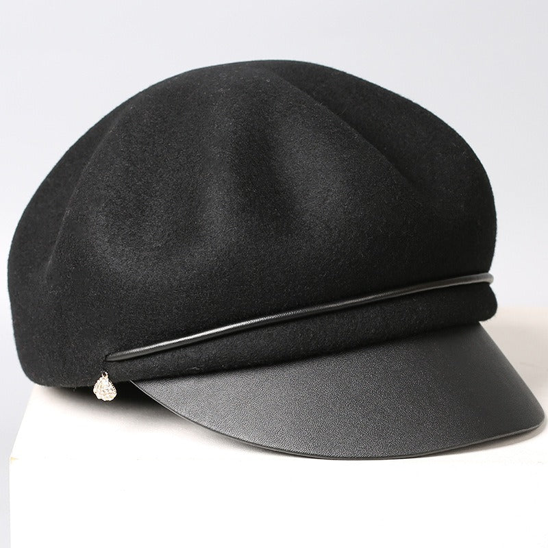 Women's Wool Baker Boy Hat-Grainvity