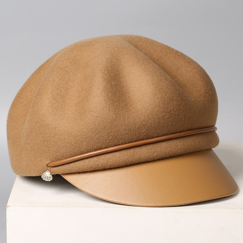 Women's Wool Baker Boy Hat-Grainvity