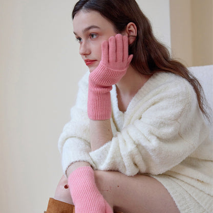 Women’s multicolor wool gloves-Grainvity