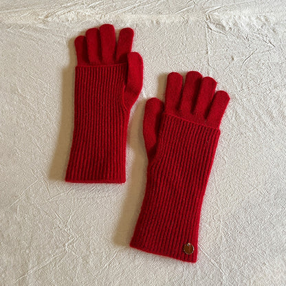 Women’s multicolor wool gloves-Grainvity