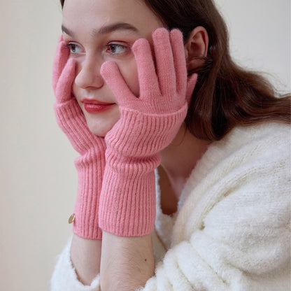 Women’s multicolor wool gloves-Grainvity