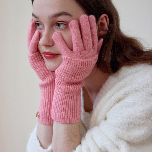 Women’s multicolor wool gloves-Grainvity