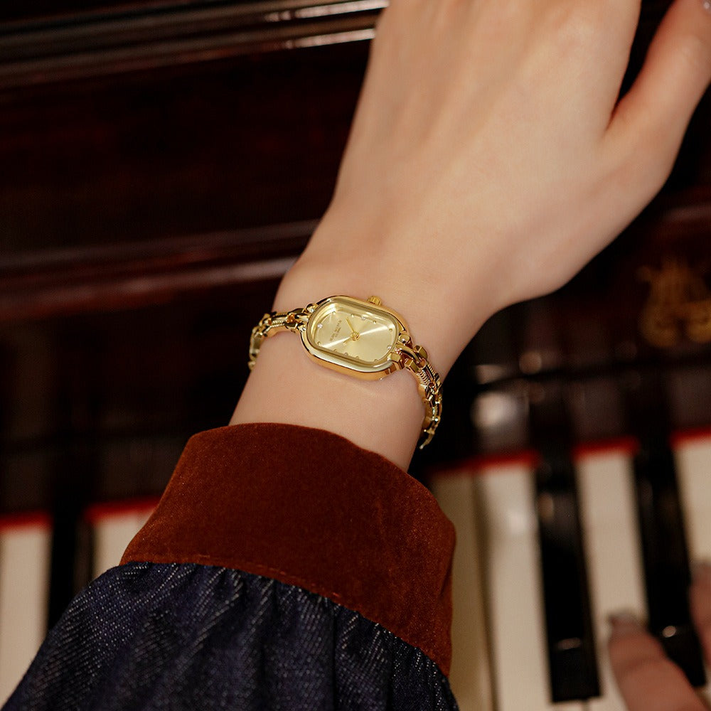 Women Dainty Gold Watch