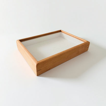 wood Storage box with Clear lid