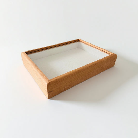 wood Storage box with Clear lid