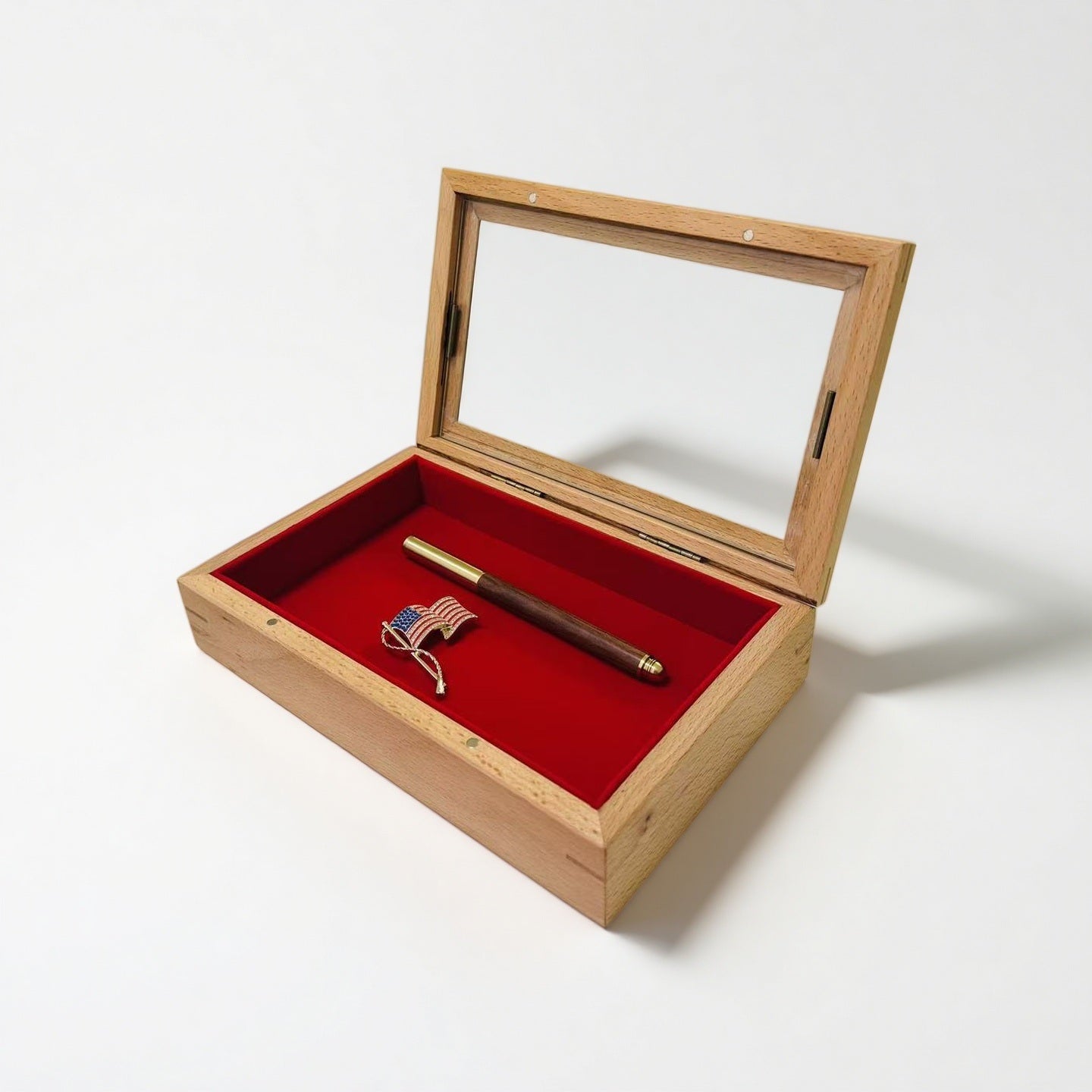 Wooden Box Medal Display Case