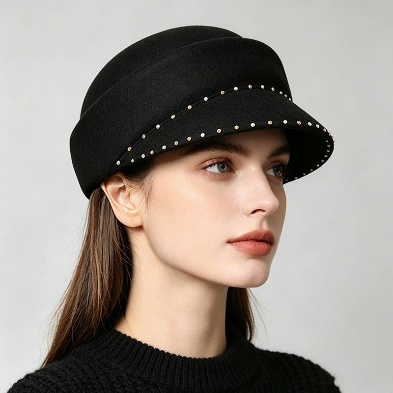 Wool Women Jockey Hat-Grainvity