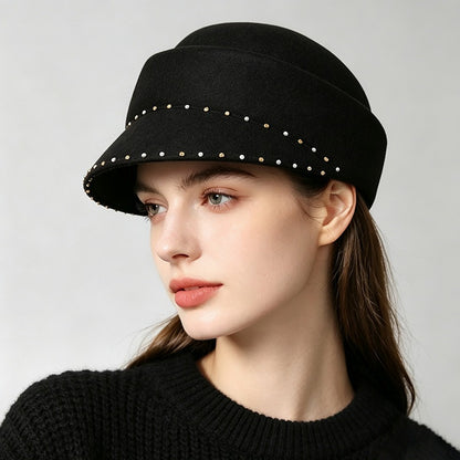 Wool Women Jockey Hat-Grainvity