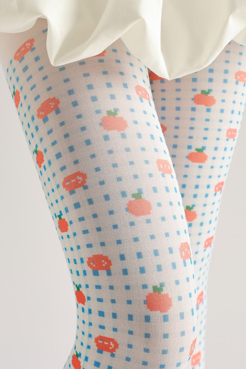 Apple Dots Women Tights with high elasticity and shaping fit, suitable for events, cosplay, street style, and gifting girls at Christmas