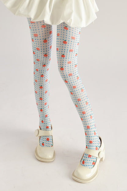 Apple Dots Women Tights with high elasticity and shaping fit, suitable for events, cosplay, street style, and gifting girls at Christmas