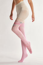 Pink Art Painter Tights with high elasticity and shaping fit, suitable for events, cosplay, street style, and gifting girls at Christmas