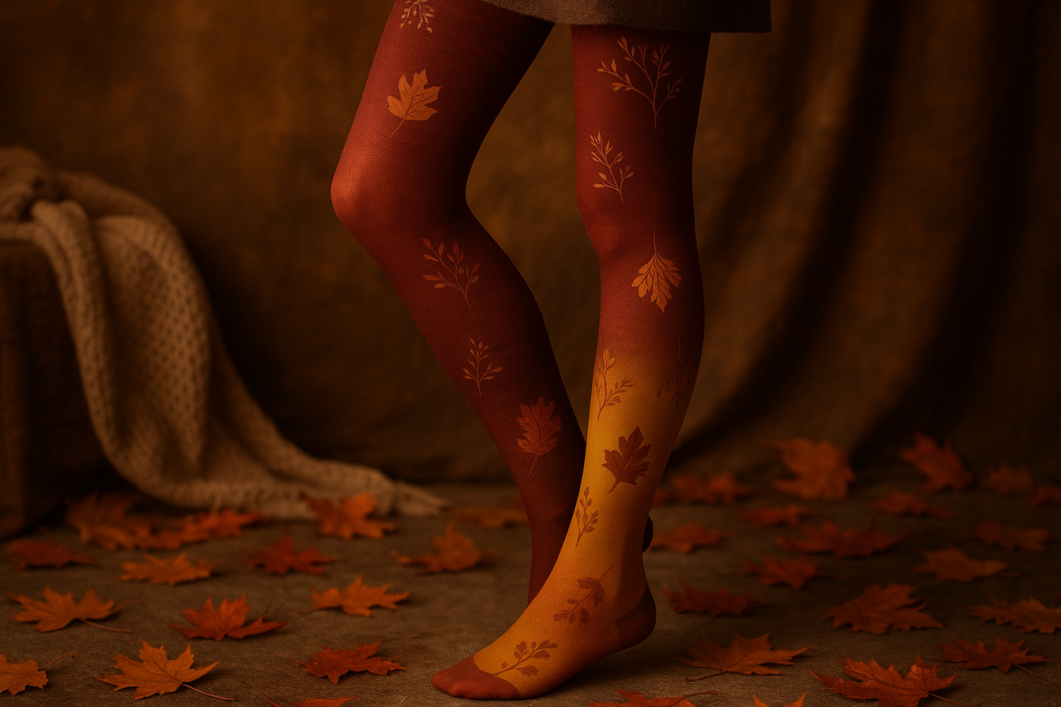 autumn vibe for fashion tights