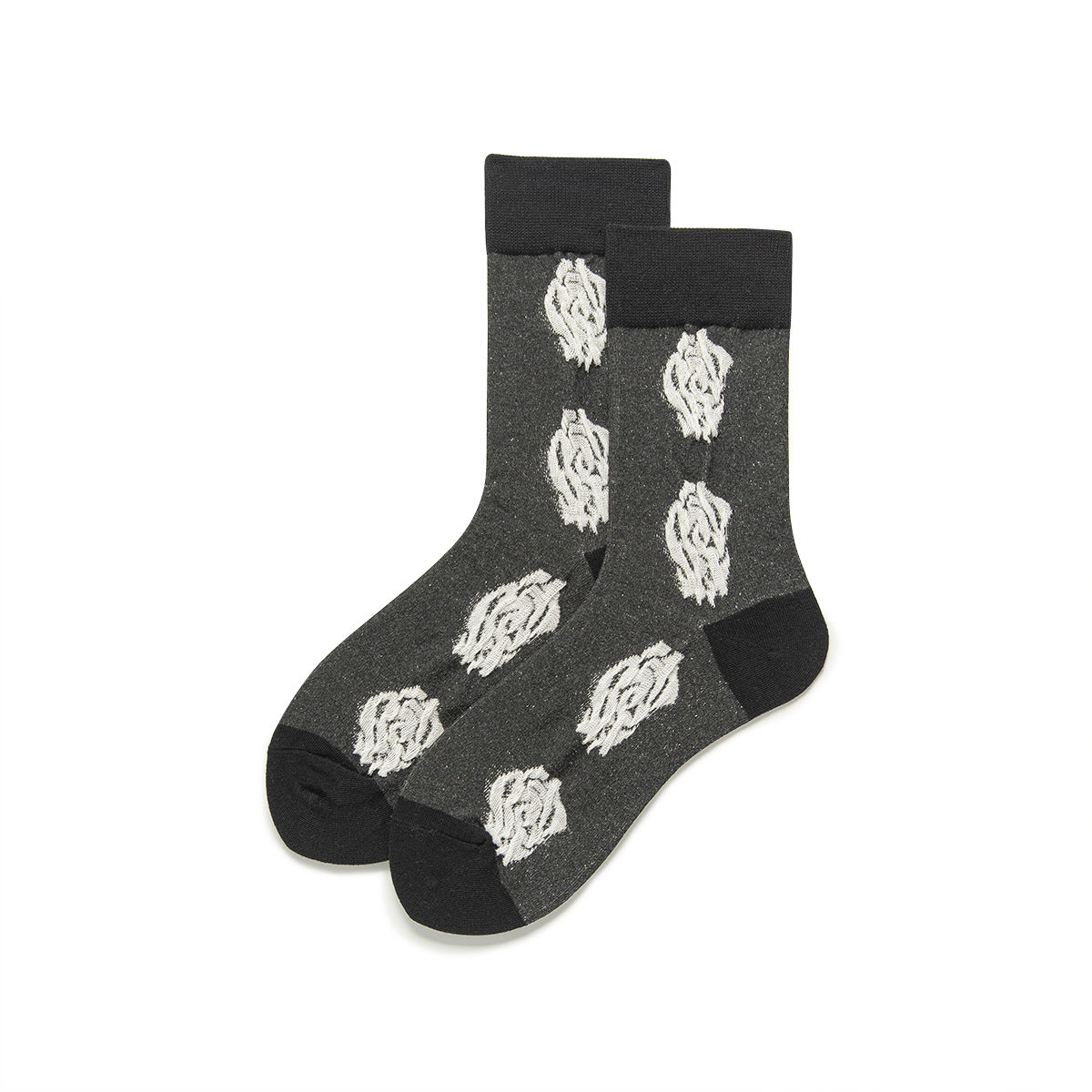 Black Floral Women Scoks-Grainvity