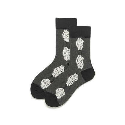 Black Floral Women Scoks-Grainvity