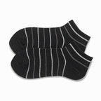 black striped women ankle socks   for outdoor 